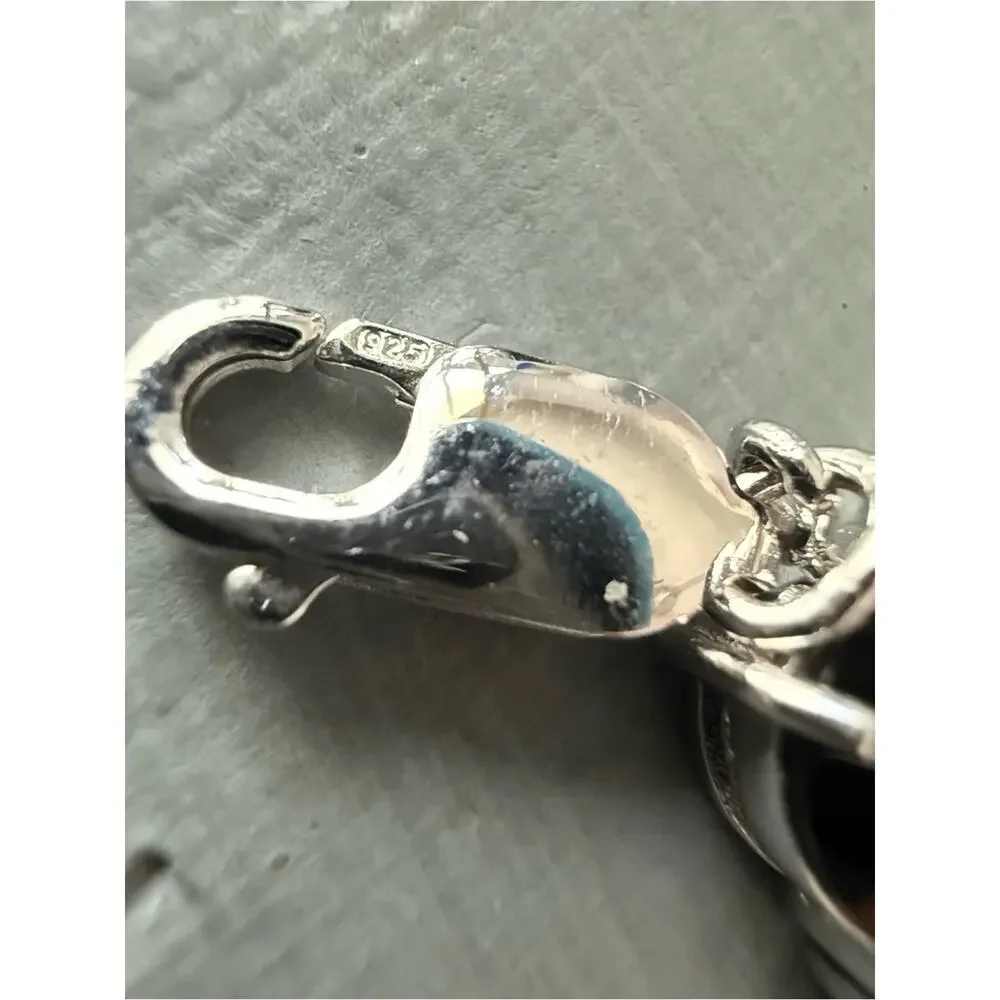 925 Sterling Silver Black Spinal Tennis Bracelet